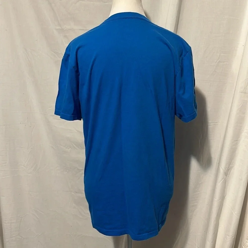 mens blue & white Adidas Orlando tshirt size medium